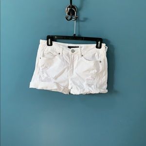 White Jean shorts